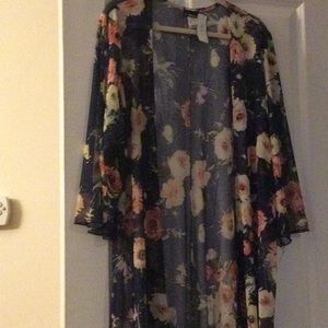 Sheer Floral Kimono